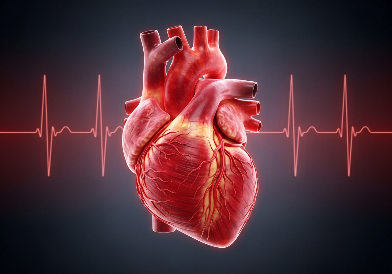 Anatomical illustration of the human heart