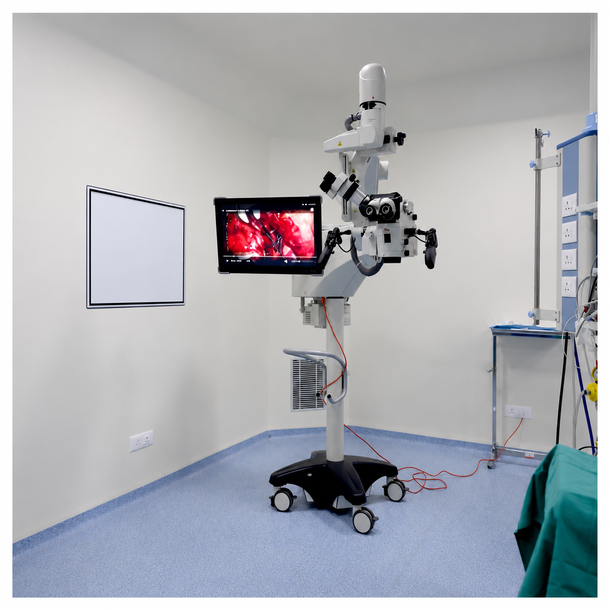 Advanced neurosurgery microscope used for brain tumor surgery