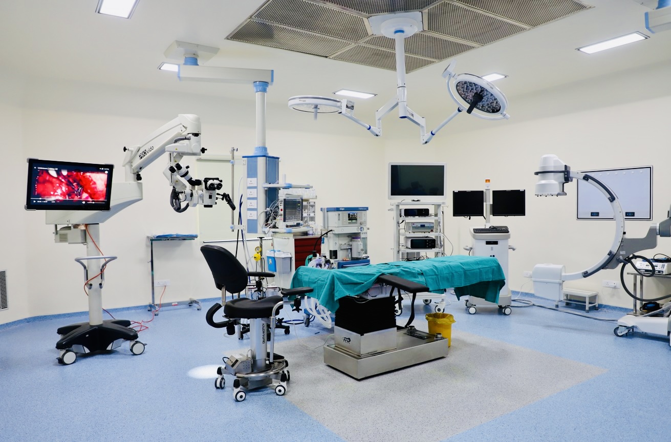 Advanced neurosurgical operation theatre supporting brain tumor surgery, minimally invasive procedures, and critical neurological care